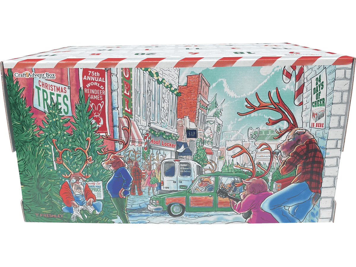 Reindeer Village Advent Calendar Kit