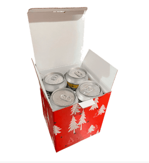 Beer Gift box to hold 4 - 12oz or 16oz cans